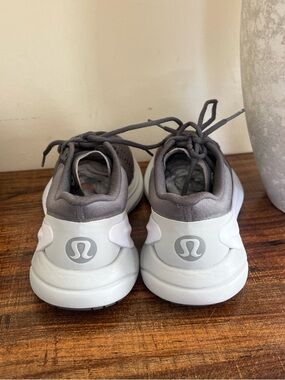 lululemon athletica Kids' Gray and White Lace-Up Sneakers